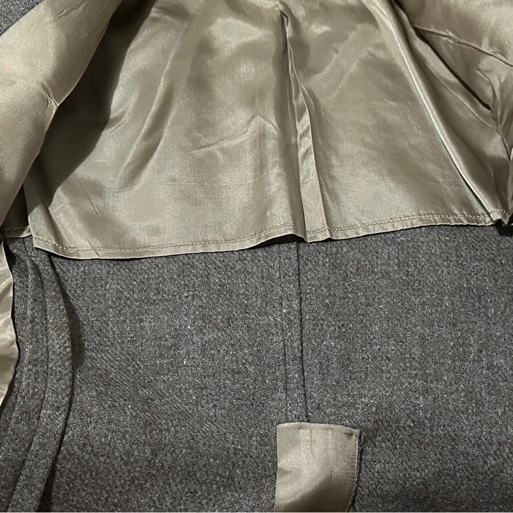 252 Harris Tweed |NWOT 60s USA Vintage Brown Blazer Woven Leather Buttons (sz M)